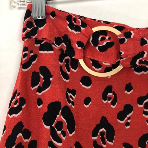 NWT Suboo Zanzibar Animal Print Belted Midi Skirt Beach Pool Resort Casual Sz 6 - Picture 7 of 12